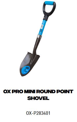 OX Pro Mini Round Point Shovel