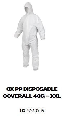OX Disposable Coverall 40G PPE
