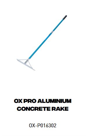 OX Pro Aluminium Concrete Rake