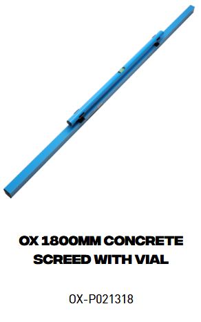 OX Concrete Screed With Vial 1800mm