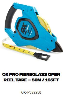 OX Pro Fibreglass Open Reel Tape – 50m / 165ft