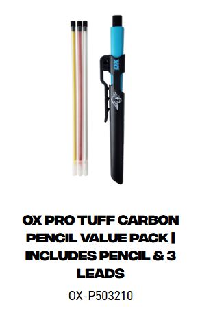 OX Pro Tuff Carbon Pencil Value Pack | Includes Pencil & 3 Leads